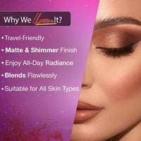 Hilary Rhoda The Book of Makeup | 20 Eyeshadows | 2 Highlighters | 2 Blushes | 2 Contours | 6 Cream Lip Glosses | Dual Ended Brush | Long Lasting | Blends Easily- 23.4g (Shade 2)