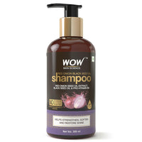 WOW Skin Science||Combo ion Black Seed Oil Shampoo with Red Onion Seed Oil Extract Black Seed Oil & Pro-Vitamin B5 Controls Hair fall Sulphate & Paraben Free For Men & Women - 300ml