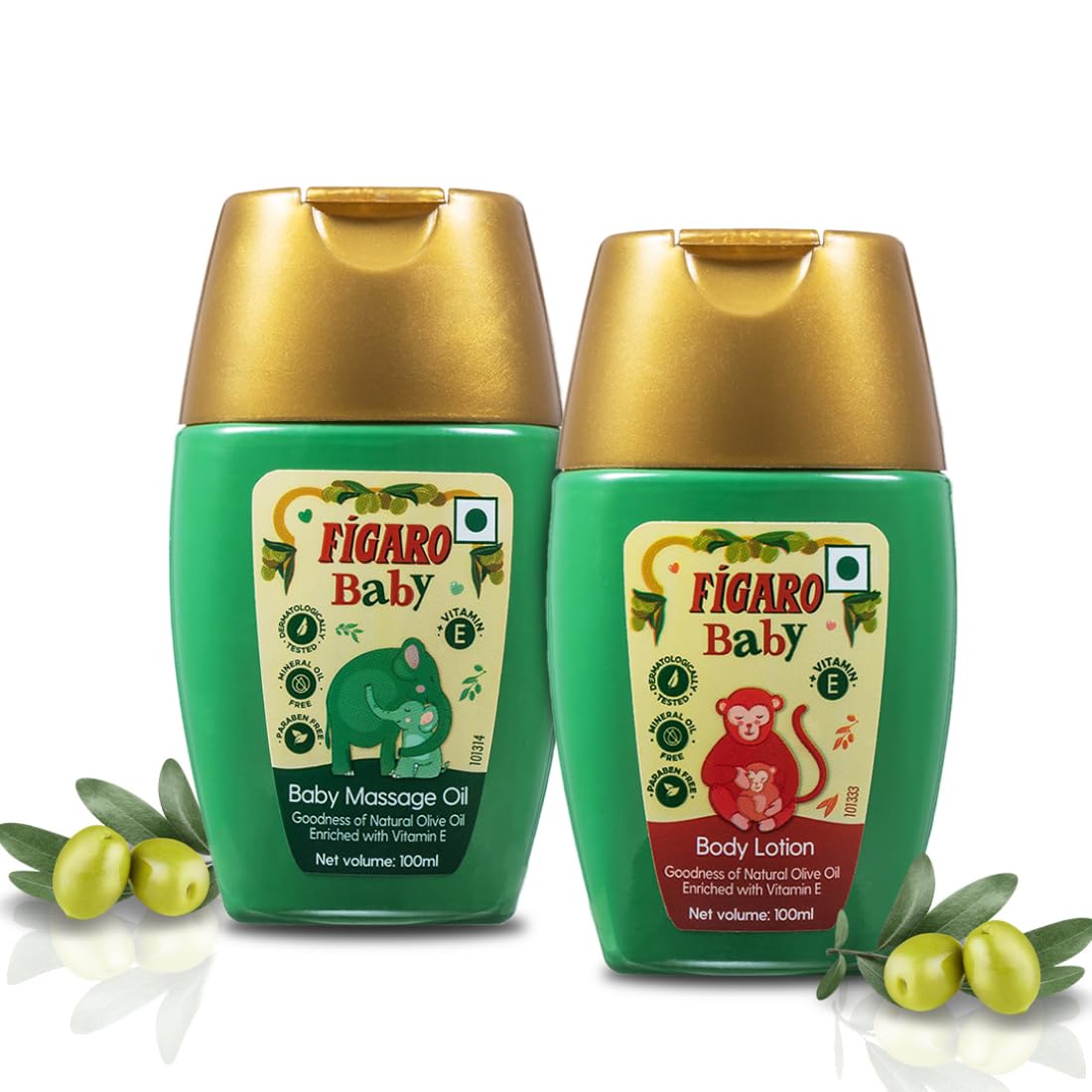 Figaro Baby Massage Oil 100 ml and Figaro Baby Lotion 100 ml