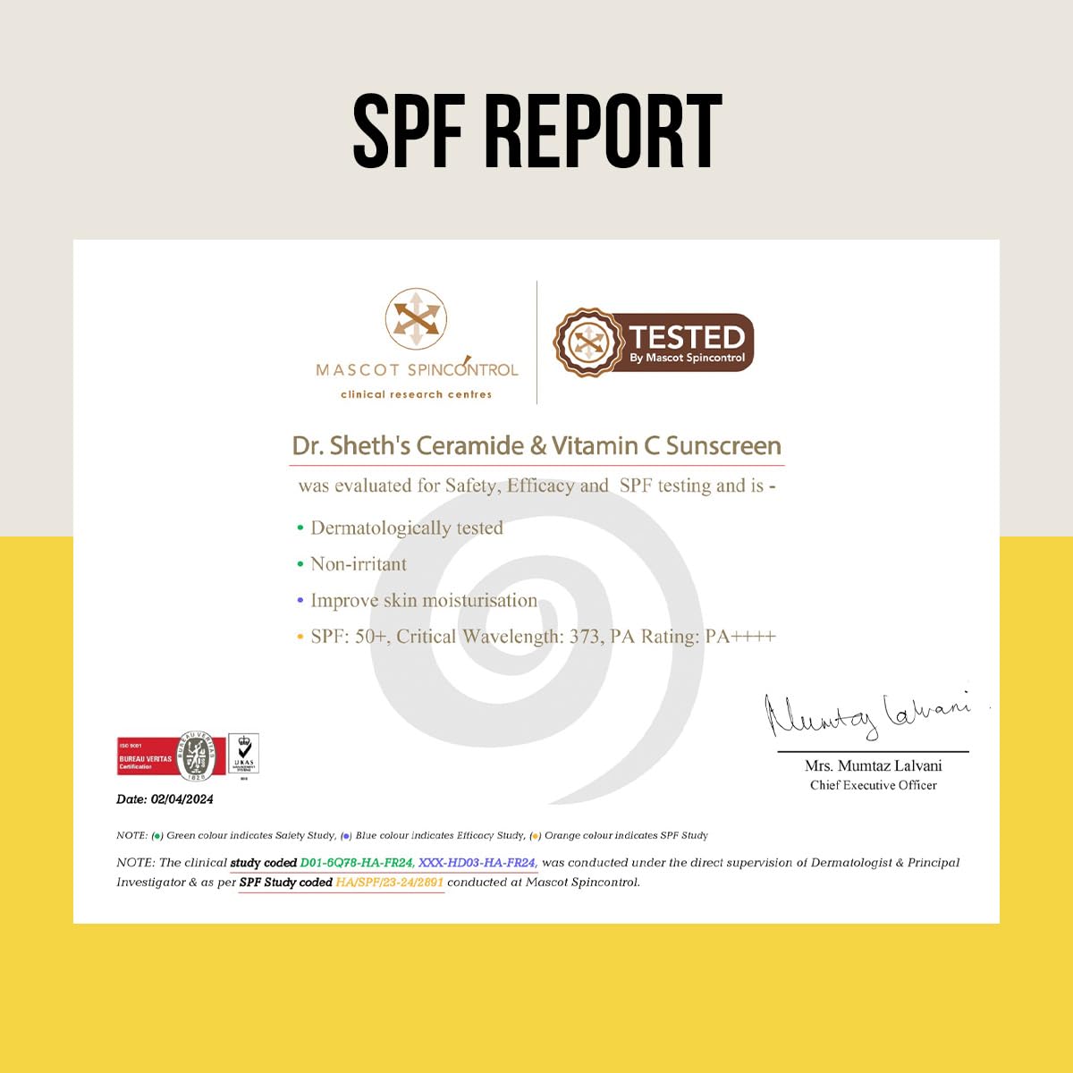 Dr. Sheth's Ceramide & Vitamin C Sunscreen | SPF 50+ Pa+++ | In-Vivo Tested | For Bright Skin & Healthy Glow | Non-Greasy, Quick-Absorbing, No White Cast | UVA/B & Bluelight Protection | For Men & Women | For All Skin Type | 50 g