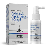 TYC - TRUST YOUR CHOICE Herbal Hair Growth Serum with 3% Redensyl, 1% Procapil & 1% Capilia Longa | Manages Hair Fall, Thinning & Loss | Encourages Hair Growth | pH 5.5, 50 ml