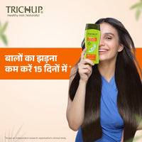 Trichup Hair Fall Control Herbal Shampoo - Enriched Amla, Licorice & Bhringaraj - Help to Reduce Hair Fall & Thinning Hair (200ml)