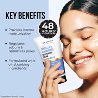Dr. Sheth's Centella And Niacinamide Moisturizing Cream |For Oily & Acne Prone Skin | Fades Acne Marks & Controls Excess Oil | 48-Hour* Hydration| Lightweight, Fast Absorbing & Non-Sticky | 50G