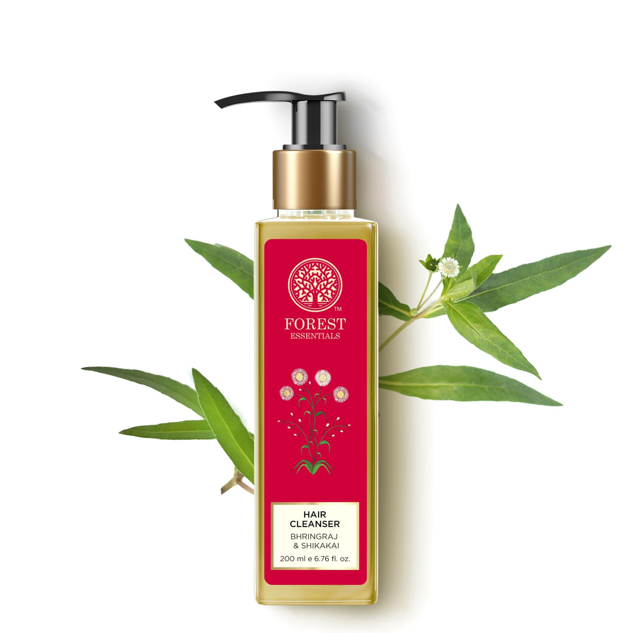 Forest Essentials Hair Cleanser Bhringraj & Shikakai | Ayurvedic Anti-Dandruff Natural Shampoo | Reduces Hair Fall and Dandruff | Controls Hair Thinning | Sulphate & Paraben Free,200 grams