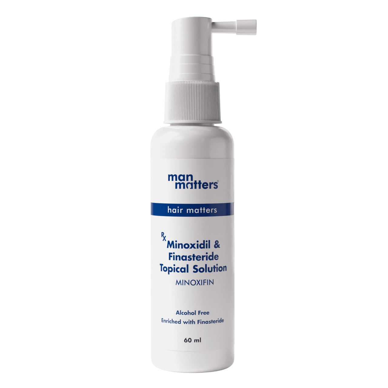 Man Matters Minoxidil 5% with Finasteride Solution Serum I Prevent Hair Loss, Thinning I Revitalise Hair and Beard Regrowth I Alcohol Free, Non-Sticky, Unscented I Extra Strength, 60ml