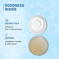 Plum Coconut Milk & Peptides Shampoo for Dry & Frizzy Hair | Provides 22X Shiny & Softer Hair | Paraben-Free | Hair Shampoo for Women & Men | for Straight, Wavy & Rough Hair | pH Balanced | 75ml
