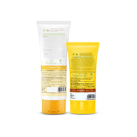 Mamaearth Ubtan Cleanse & Sun-Shield Combo | Ubtan Face Wash- 100 ml & Ubtan Detan Sunscreen- 50g | SPF 50 & PA++++ Protection | For Deep Cleansing and Protection For All Skin Type