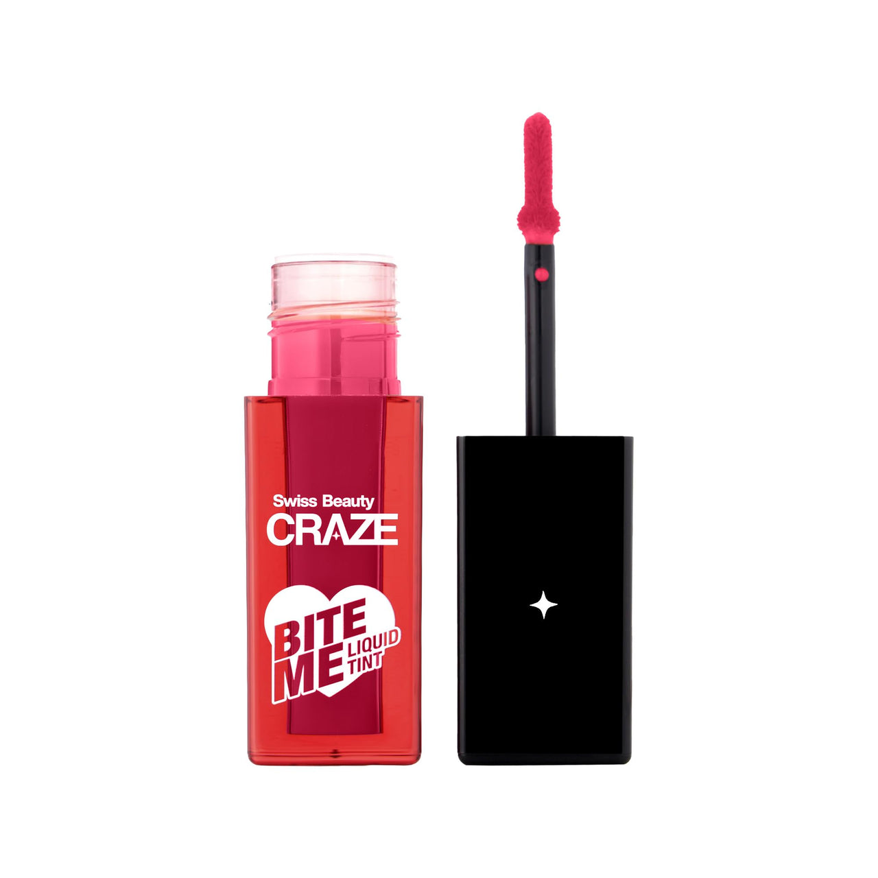 SWISS BEAUTY CRAZE Bite Me Liquid Natural Hydrating Tint with Dewy Finish | 6-Hour Stay | Shade- Baddie Berry, 4ml