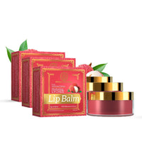Khadi Natural Lychee Lip Balm With Beeswax & Shea Butter|For Soft & Hydrated Lips|Herbal Lip Balm For Chapped Lips|Free From Harsh Chemicals | Unisex | Pack Of 3 | (5*3) (15 Gm), Transparent