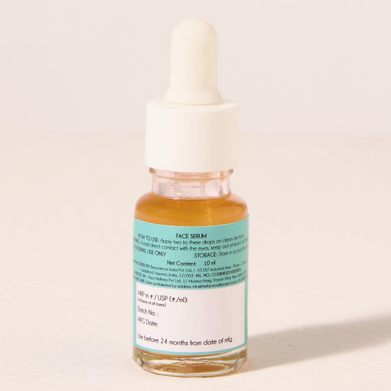 The Facecraft Project Gentle Face Exfoliate | Hydrating Ingredients | No Dryness | Daily Skin Care Essential | (10ml)