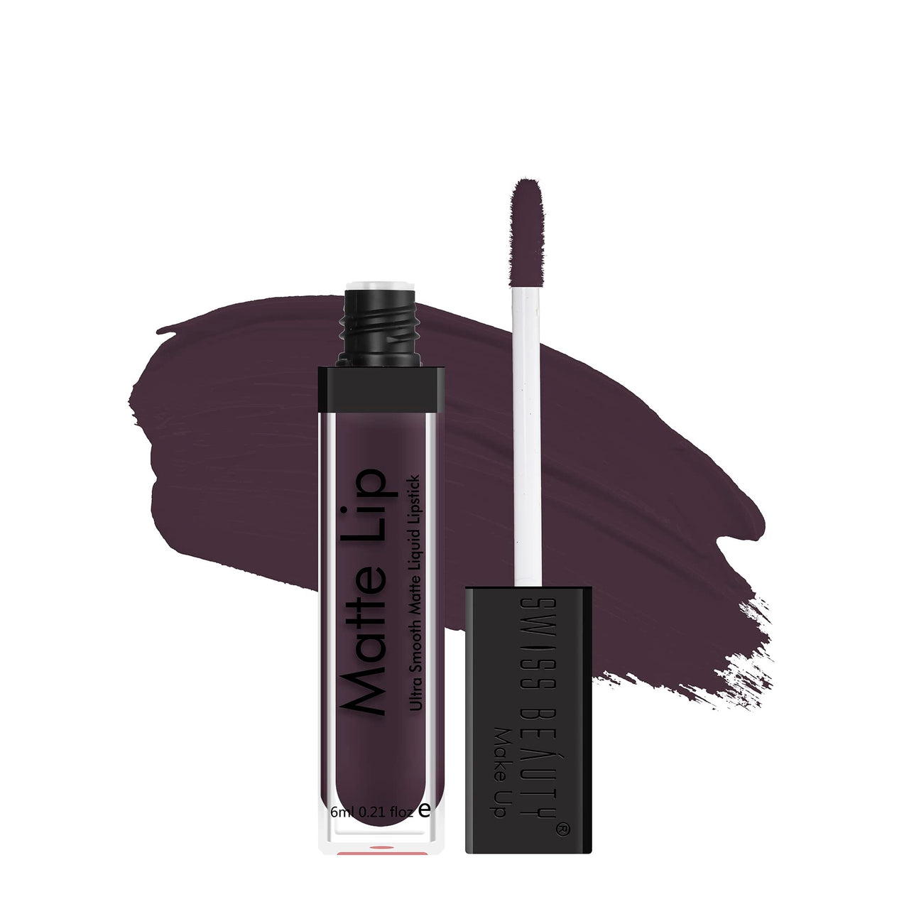 Swiss Beauty Ultra Smooth Matte Lip Liquid Lipstick, Smooth Lip Color, Weightless Finish, Silky Matte Finish, Shade- Berry, 6ml
