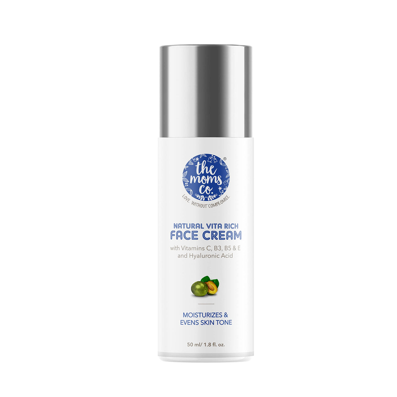 The Moms Co Natural Vita Rich Face Cream | With Vitamin-C, B3, B5 & E, Chia Seed Oil, Kakadu Plum & Hyaluronic Acid | Reduces Pigmentation & Evens Skin Tone | 50ml