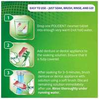 Polident Rapid Clean Dental Cleanser Tablets, 102 Ct., 2 Pk.