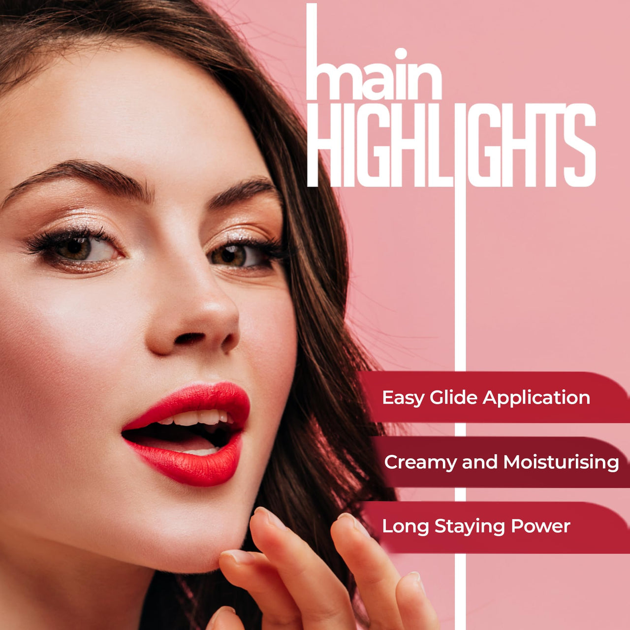 Juice Kiss Sensation Lipstick with Goodness of Bio Retinol, UV Protection & Long lasting Lipstick, Pack of 3 (Red Carpet - M02, Party Pink - M10, Nude Power - M15)