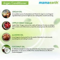 Mamaearth Argan & Apple Cider Vinegar Hair Conditioner For Dry & Frizzy Hair, with Argan Oil & Apple Cider Vinegar for Frizz-Free and Stronger Hair - 250ml