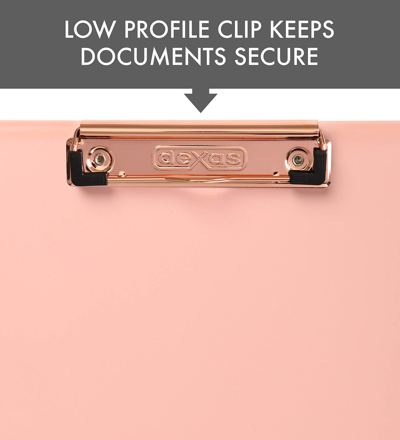 Dexas Slimcase 2 Storage Clipboard with Side Opening 12.5 x 9.5 in Blush Pink with Rose Gold Clip. Organize in Style for Home, School, Work or Trades! Ideal for Teachers, Nurses, Students, Homeschool