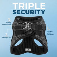Voyager Step-In Air Dog Harness - All Weather Mesh Step in Vest Harness for Small and Medium Dogs by Best Pet Supplies - Gray (2-Tone), L Harness (Gray 2-Tone) L (Chest: 18 - 20.5