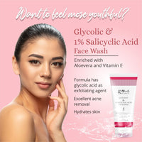 Globus Naturals Glycolic & 1% Salicylic Acid Herbal Anti Acne Face Gel, Enriched with Liquorice & Oats, Anti Acne & Oil Control, Reduces Dark spots & Hyperpigmentation,100 ml Pack Of 3