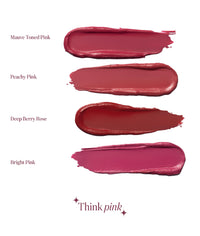 Gush 4 In 1 Matte Liquid Lipstick, Waterproof & Smudgeproof, Non Sticky & Non Drying, Highly Pigmented, Long Lasting Hydrating Formula With Shea Butter & Jojoba Oil To Prevent Dryness (Pink-8.4ml)