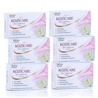 Kozicare Kojic Acid Soap & Glutathione Soap | Bathing Soaps | Bath Soap for Men & Women | Body Tan Removal Soap | Remove Dark Spots & Hyperpigmentation | For Glowing Skin | Soaps for Bath - Pack of 6