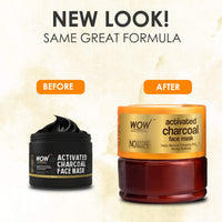 WOW Skin Science Activated Charcoal Face Mask Powder With PM 2.5 Anti-Pollution Shield, No Parabens & Mineral Oil Wash Off Face Mask, 200ml