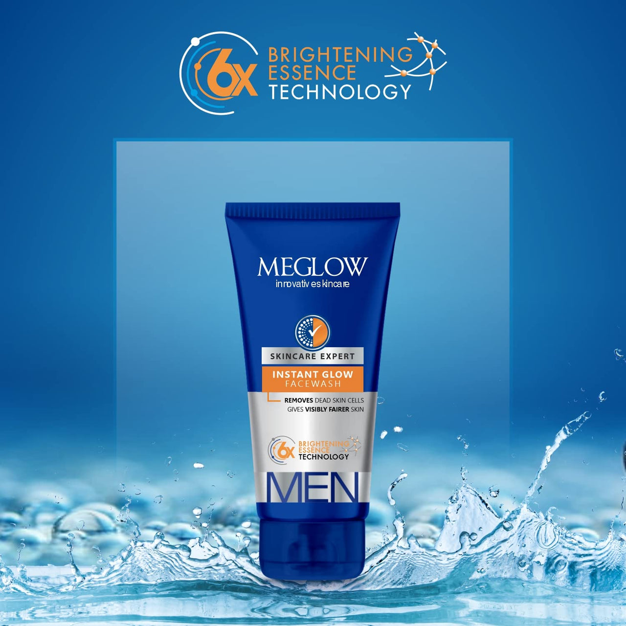 Meglow Men combo Pack of 3- Fairness Cream 50 g(1) and Men's Instant Glow Facewash 70g (2) for Brighter and Refreshing Skin | Rakhi Gift for Brother | Gift for Husband and Boyfriend