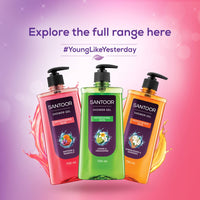 Santoor Brightening Shower Gel 750ml With Natural Saffron & Marigold Extracts| For Men & Women| For Glowing Skin| Suitable For All Skin Types| No Parabens| No Silicones