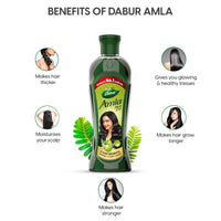 Dabur Amla Hair Oil - 550 ml | For Strong, Long and Thick hair | Nourishes Scalp | Controls Hair Fall, Strengthens Hair & Promotes Hair Growth