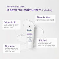 Moiz Daily Moisturizing Cream for Face & Body | Formulated with 9 Moisturizers | Suitable for Sensitive Skin | Paraben free & Cruelty free