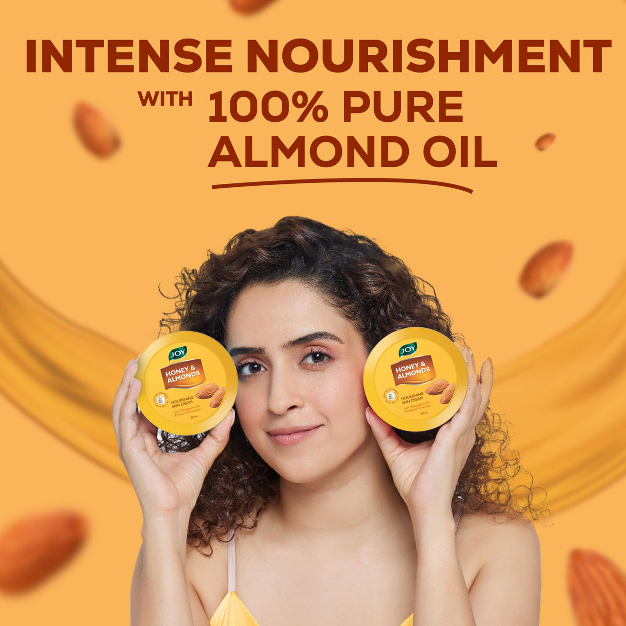 Joy Honey & Almonds Deep Nourishing Moisturizer for Face, Hands & Body (500ml) |Skin Cold Cream with Natural Sunscreen For Glowing Skin | Protects for Dryness & Retains Natural Moisture Balance