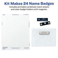 Avery Customizable Name Badges with Magnets, 3