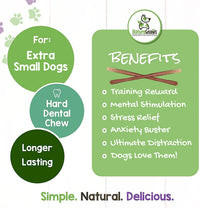 Nature Gnaws - Extra Thin Bully Sticks for Dogs - Premium Natural Beef Bones - Long Lasting Dog Chew Treats for Small Dogs & Puppies - Rawhide Free - 6 Inch 1 Count (Pack of 1)