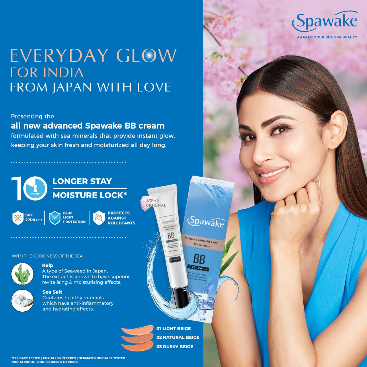 Spawake Moisture Glow Natural Bb Cream 01 Light Beige, Spf27/Pa+++, All Skin Types, 30G