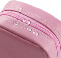 House of Quirk Polyester Makeup Bag Lazy Travel Toiletry Bag Cosmetic Organizer Waterproof Travel Accessories for Women and Girls (Pink)