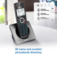 AT&T GL2101 Cordless Phone with Call Block, Caller ID, Full-Duplex Handset Speakerphone, 2