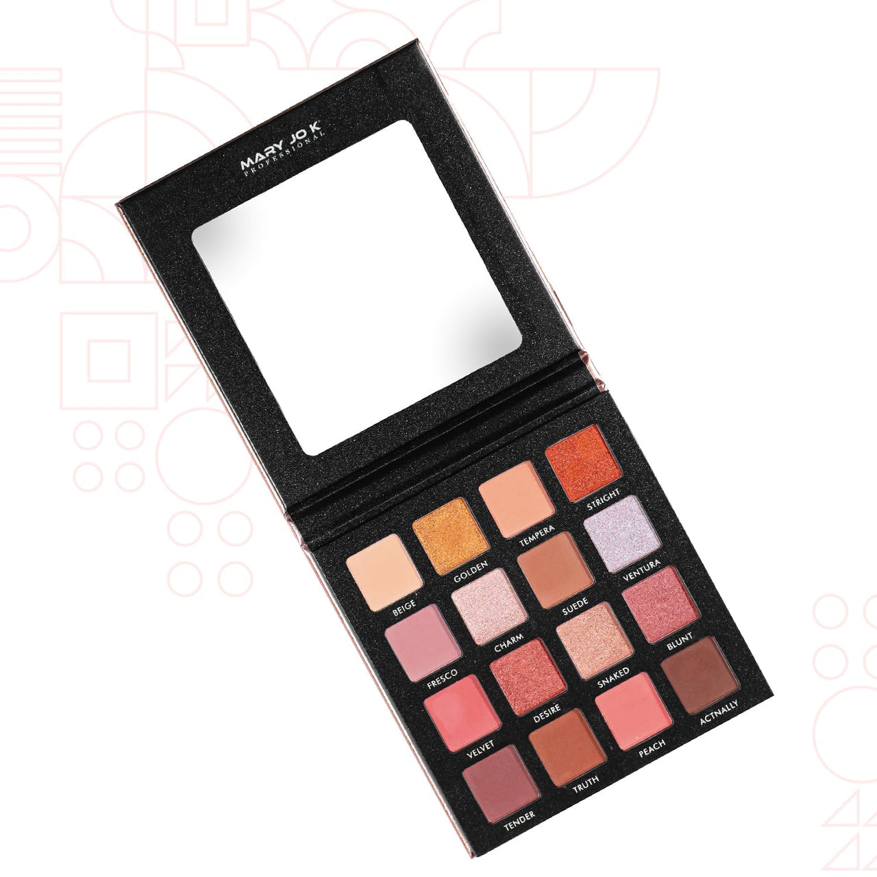 MARY JO K Reversal Eyeshadow Palette | 16 Blendable Matte & Shimmer Shades | Long-Lasting, Highly Pigmented Colors for Day & Night Looks | Smooth, Buildable Formula – 22g