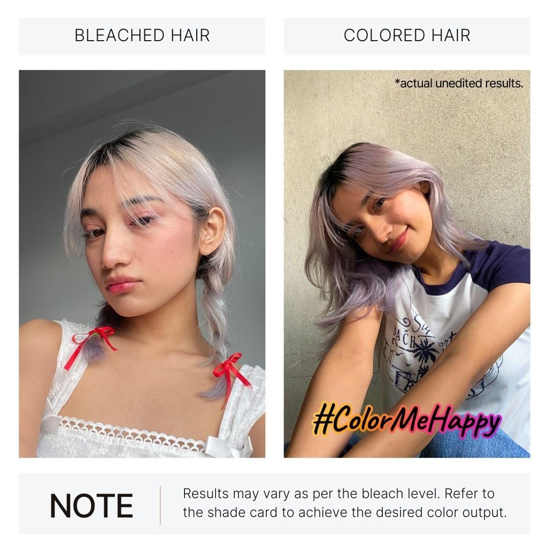 2.Oh! Italian-Lavender Hair Color DIY Kit | Semi-Permanent Color + Bleach for Highlights | With Plex & Argan Oil | Lightening Kit for Women & Men