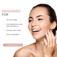 Oshea Herbals Mattifying BB Cream for All SKin Types | Non Greasy & Instant Glow with SPF 30 PA +++ | Enriched with Aloe Vera, Turmeric & Licorice Extracts (002 Beige Medium) 30g