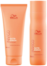WELLA Professionals Invigo Nutri Enrich Deep Nourishing Shampoo 250Ml And Conditioner 200Ml Duo For Dry And Damaged Hair,2 Count
