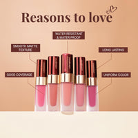 Charmacy Milano Stunning Longstay Liquid Lipstick (Coco Bear 23) - 5.6 ml, Velvet Intense Matte Finish, 12 Hours, SmudgeProof, WaterProof, KissProof, One Swatch Application