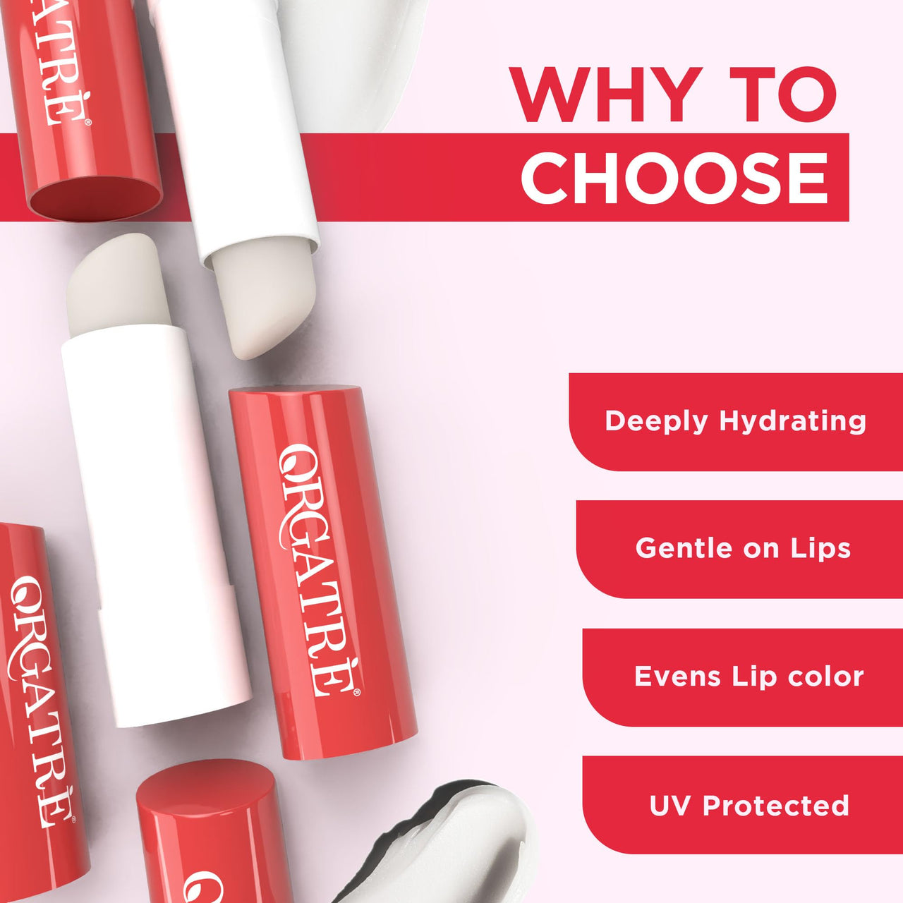 ORGATRE Lightening Lip Balm For Men & Women 3.2gm | SPF 30 PA++ | Lip Balm for Dark, Pigmented, Dry & Chapped Lips | Ceramide & Vitamin C
