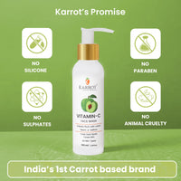 Karrot Natural Skincare Vitamin C Face Wash, Tones Skin and Fades Dark Spots, Kakadu Plum with Carrot, Neem and Saffron, SLS and Paraben Free, Ideal for Men and Women, 100ml