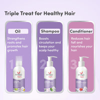 Mylo Anti Hairfall Onion Care Kit - Reduces Hair Fall | Improves Scalp Health - Oil (200 ml), Shampoo (200 ml) & Conditioner (200 ml)