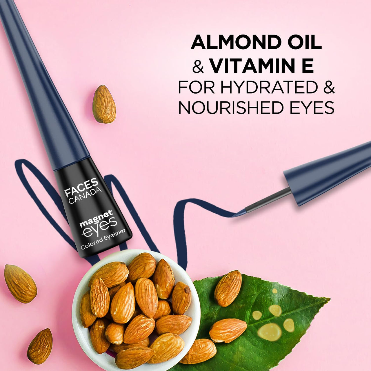 FACESCANADA Magneteyes Color Eyeliner Gel - Dazzling Blue,4 Ml|Glossy Finish|24Hr Long-Lasting|Waterproof|Smudgeproof|Precise Application|Intense Color Payoff|Almond Extract & Vitamin E