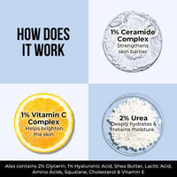 Dr. Sheth's Ceramide & Vitamin C Moisturizing Cream |For Dry to Very Dry Skin | Brightens & Strengthens Skin Barrier | 48hr Deep Hydration | Non Sticky | Biomimetic Ingredients | For Men & Women |100g