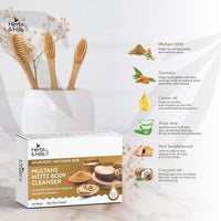 Herbs & Hills Multani Mitti Body Cleanser Pack of 4-100g Each | Gentle Exfoliation for Glowing Skin | Banish Pimples and Scars | Soothe Skin Irritations