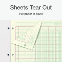 Adams Columnar Analysis Pad, 4 Column Ledger, 8.5