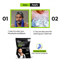 VCare Super Eazzy Hair Colour Shampoo for Women and Men 20ml | Only 5 Minute Root Hair Dye Coloring Kit Head, Moustache, Beard, Hands, Chest | No Ammonia (Pack of 10, Black)
