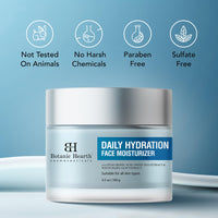 Botanic Hearth Daily Hydration Moisturizer for Face with Hyaluronic Acid & Green Tea Extract - 100g | Moisturizer for Dry Skin | Face Cream for Women & Men | For All Skin Types