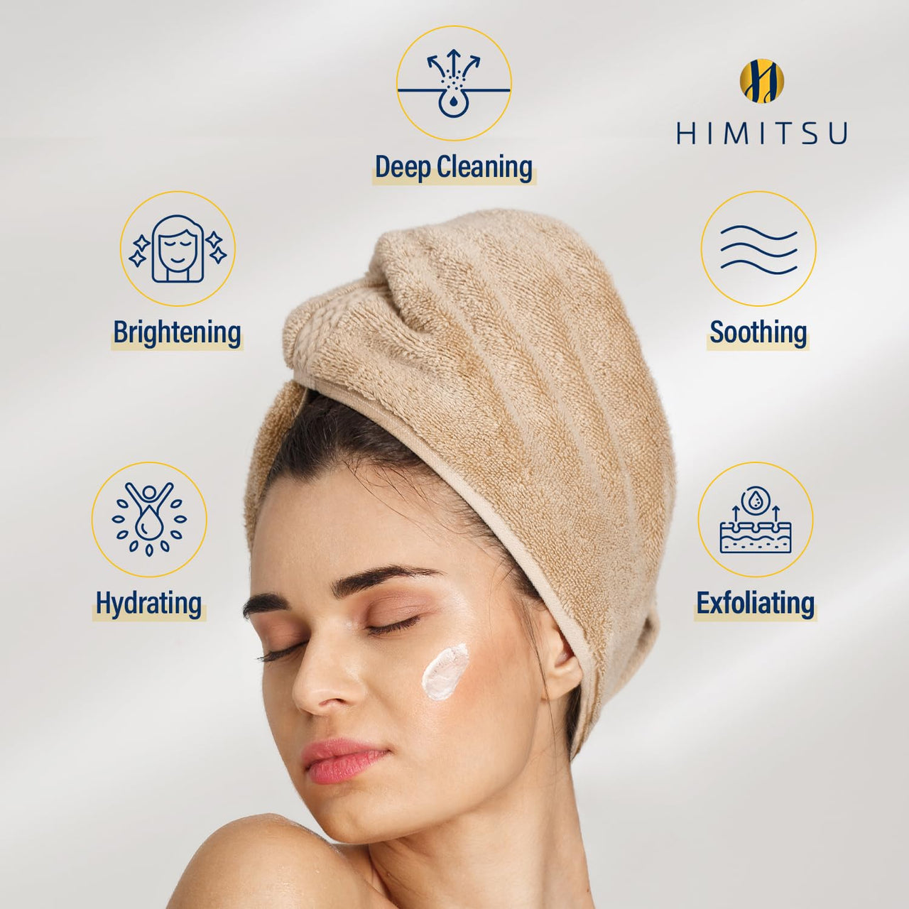 Himitsu Vitamin C & Hyaluronic Acid Face Wash for Brightening, Deep Cleaning, Hydrating & Moisturising Gentle Whipped Cream Texture Facial Cleanser with Glycine & Cinnamon for All Skin Types 100g
